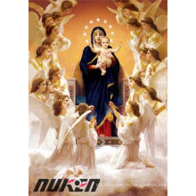 ОЕМ 3D Чечевичным картину Богородица с ангелами